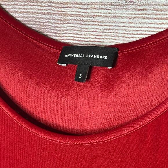 Universal Standard Adda Short Sleeve Luxe Long Tunic Scoop Neckline Dress Size S - Picture 15 of 15